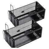 2 Pack Humane Rat Traps 12.5'x5.5'x4.5'