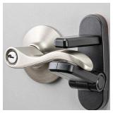 Door Lever Lock (2 Pack) Black