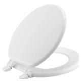 Bemis Wood White Round Toilet Seat