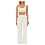 Women 2 Pc U Back Sports Bra & Leggings