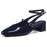 Size 10 Coutgo Womens Mary Jane Chunky Heels Pumps