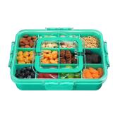 Xyptorix Snack Box: 12-Compartment Bento, Green