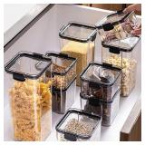 Single Airtight Food Storage 60oz, Stackable Canis