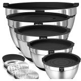 Umite Chef 8-Piece Stainless Mixing Bowls