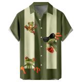 (XXL)Frog Shirt, Men's Short Sleeve for Beach