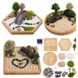 WEBEEDY 3 Sets Mini Zen Sand Garden Kit