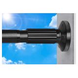 Tension Curtain Rod 51-165In, Black