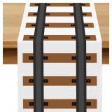 Railroad Train Track Table Runner - 13' x 108'