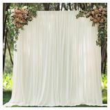 Ivory Backdrop Curtain 30x10ft, 6 Panels