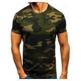 2XL Men's Camouflage T-Shirt Camo Crewneck