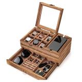 Pinzoveco Watch Box Organizer 6 Slot