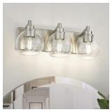 Brushed Nickel 3-Light Vanity Light Fixtures
