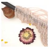 Briolette Glass Beads 2mm Clear AB Pink 10D