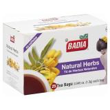 Badia Natural Herbs Tea, 25 Bags (Pack of 2)