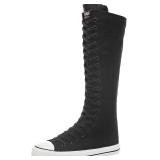 6.5 ANUFER Women Canvas Dance Boots Knee-High