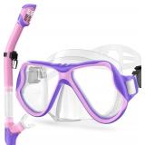 Greatever Kids Dry Snorkel Set with Mask