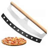 Zocy 16' Pizza Cutter Rocker with Wood Handle