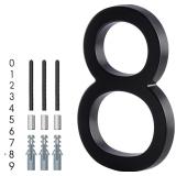 YIPLED 6' Floating House Number 8 (Black)