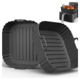 Square Silicone Air Fryer Liners, 2 Pack