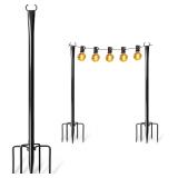 Heavy-Duty String Light Poles for Outdoors
