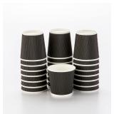 Restaurantware Black Ripple Wall Cups 4 oz