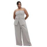 Size: 14 - City Chic Plus Size Bustier - Leah Chec