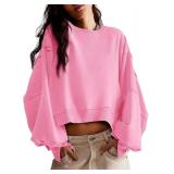 XXL Womens Sweatshirt Crewneck Tee Crop Top