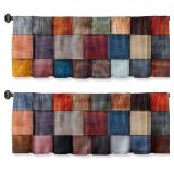 Patchwork Boho Valance Curtain Set, 54x18