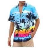 Cromoncent SM Men Tropical Beach Shirt