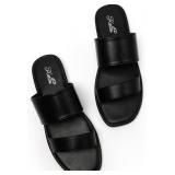 10 katliu Womens Flat Sandals Two-Strap Slide