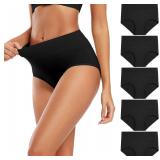 Medium - Molasus Cotton High-Waisted Panties (Plus