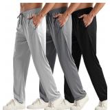Men's Zipper Jogger Pants 3PC/5PC