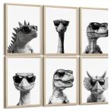 Dinosaur Nursery Wall Art Set 6 8x10 Boy Room