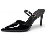 DREAM PAIRS SZ8.5 Women s Closed Toe Heels Mules