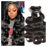 $235 ASHINE Human Hair Bundles: Body Wave 22 24 26