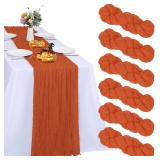 Orange Cheesecloth Table Runner 10ft 6 Pack