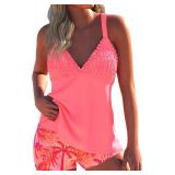 SzM Women Tankini Swim Dress Two-Piece