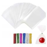 400 pcs 3x5 Clear Cello Treat Bags with Ties