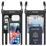 Rynapac Large Waterproof Phone Pouch 2 Pack