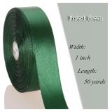 Forest Green Satin Ribbon 50yd 1in (5pk)