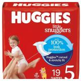 Huggies Size 5 Little Snugglers Diapers, 19 ct