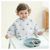 Susurration Long Sleeve Bibs 1 Pack Blue Boat