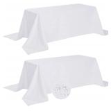 Fokitut 2 Pack Waterproof Tablecloth 90x132