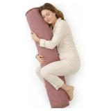 Corduroy Round Bolster, 39x7.87 , Brick Brown