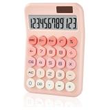KANBIT Cute Pink Desktop Calculator, 12-Digit
