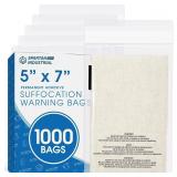 1000 Spartan 5x7 Self Seal Clear Poly Bags