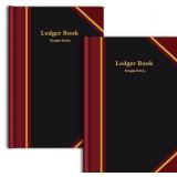 Jetec 2 Pcs Black Ledger Books 11.4x7.5'