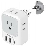 TESSAN Brazil Power Adapter, US to Brazil