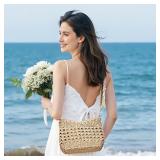 Herald Small Summer Crossbody Bag, Straw Purse
