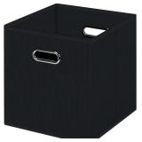 Black Foldable Storage Cubes with Dual Handles